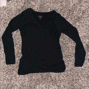 Black long sleeved Maternity shirt by Isabel